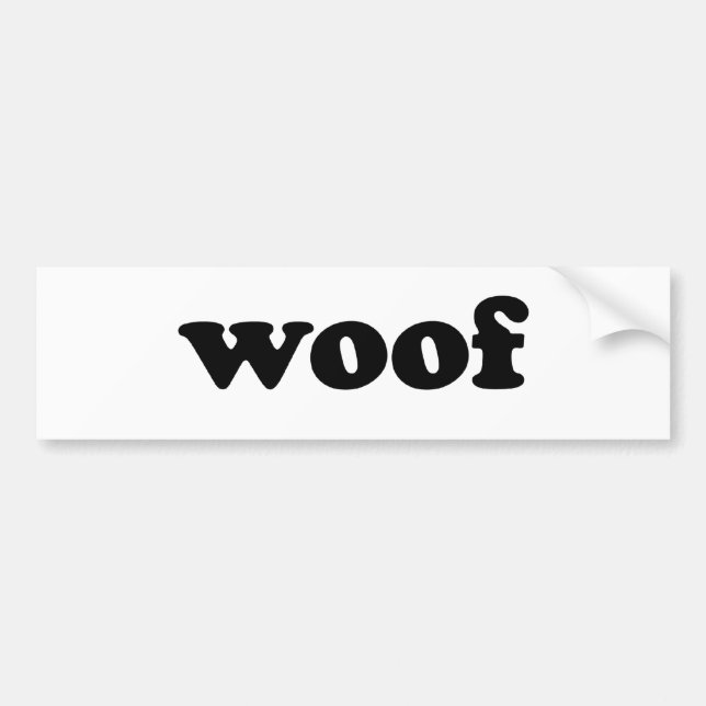 AUTOCOLLANT DE VOITURE WOOF (Devant)