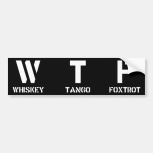 AUTOCOLLANT DE VOITURE WTF