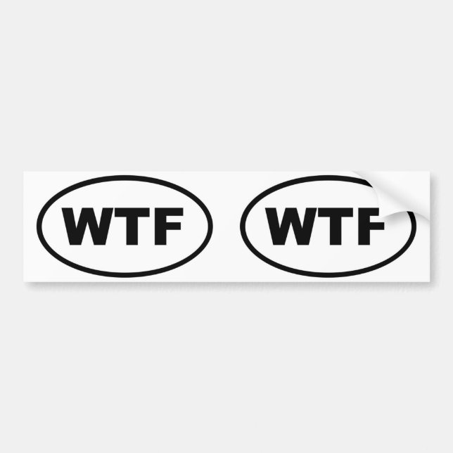 AUTOCOLLANT DE VOITURE WTF (Devant)