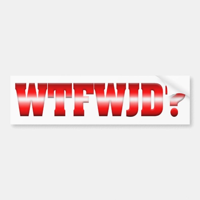 AUTOCOLLANT DE VOITURE WTFWJD ? (Devant)