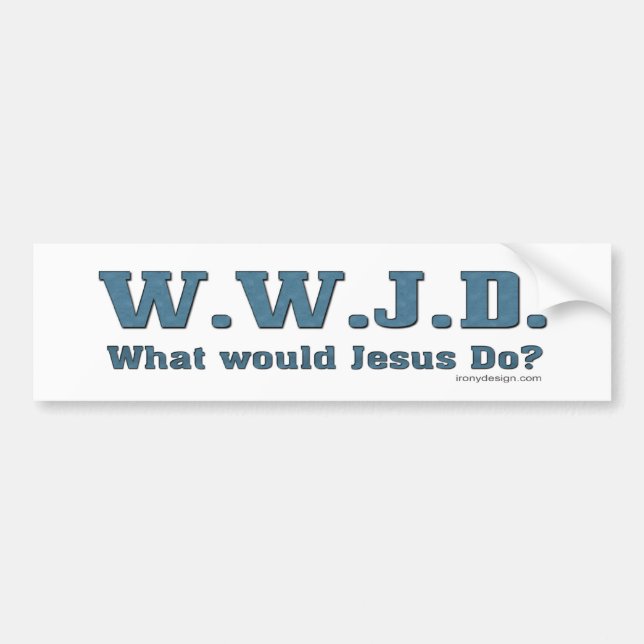Autocollant De Voiture WWJD Bumperstickers (Devant)