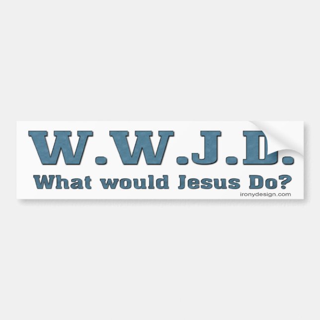 Autocollant De Voiture WWJD ? Que Jésus ferait-il ? (Devant)