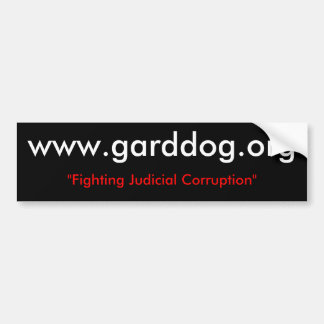 Autocollant De Voiture www.garddog.org, "corruption juridique de combat "