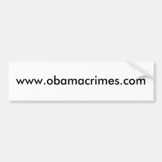 Autocollant De Voiture www.obamacrimes.com