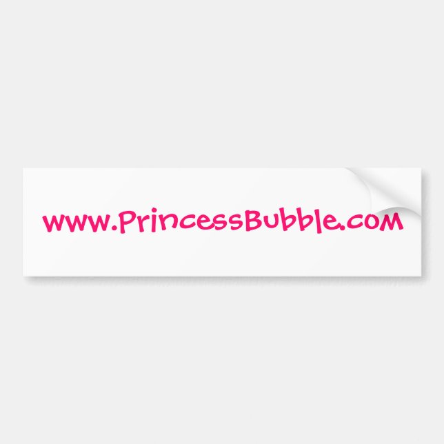 Autocollant De Voiture www.PrincessBubble.com (Devant)