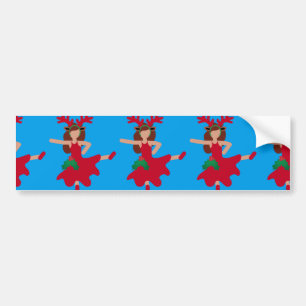 Autocollant De Voiture xmas flamenco danseur émoji