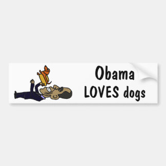 Autocollant De Voiture XX Obama AIME des chiens