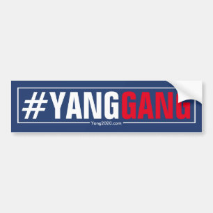 Autocollant De Voiture #YangGang - Andrew Yang 2020