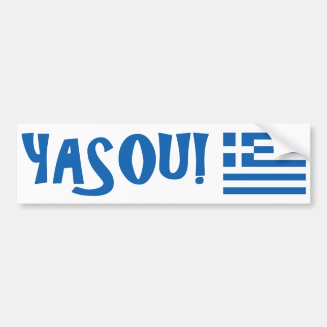 Autocollant De Voiture YASOU ! Adhésif pour pare-chocs grec de drapeau (Devant)