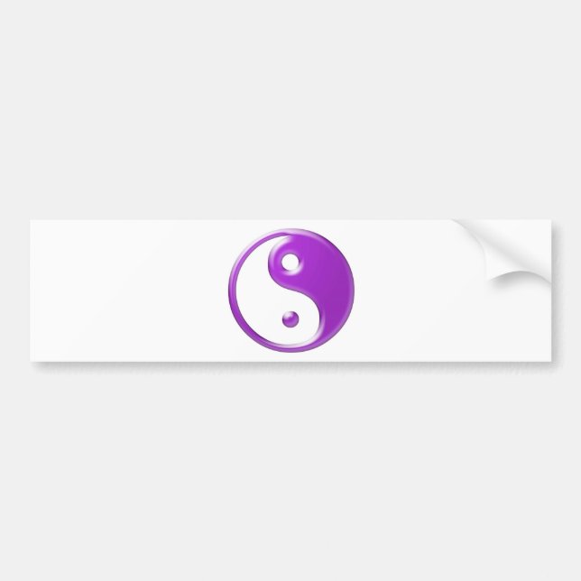 Autocollant De Voiture Yin violet Yang (Devant)