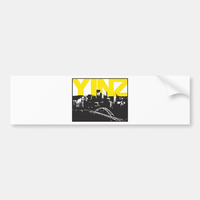 Autocollant De Voiture Yinz Pittsburgh (Devant)