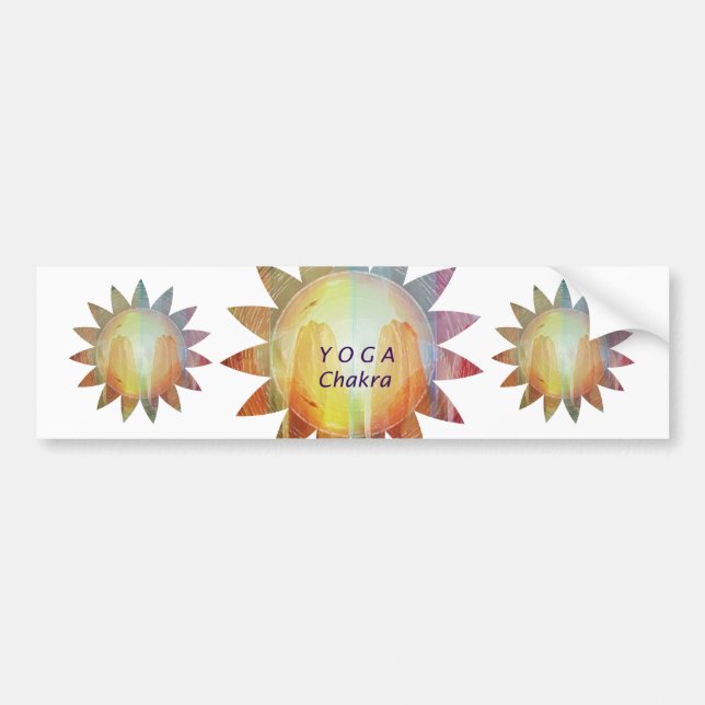 Autocollant De Voiture Yoga Chakra (Devant)
