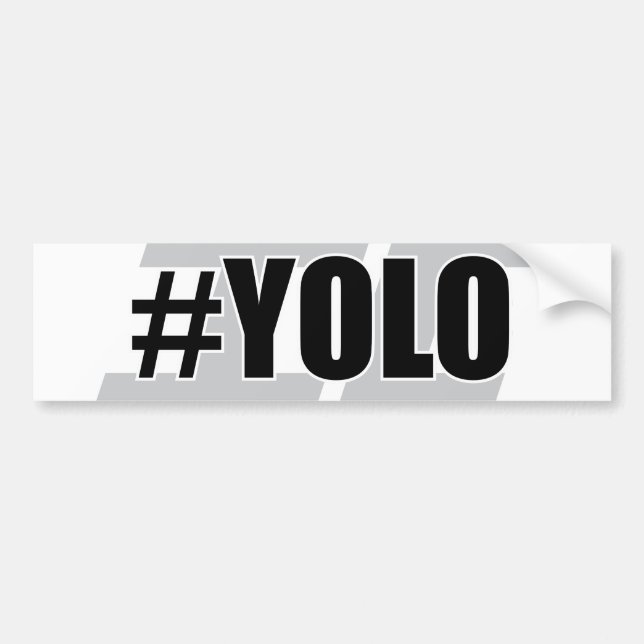 Autocollant De Voiture YOLO Hashtag (Devant)