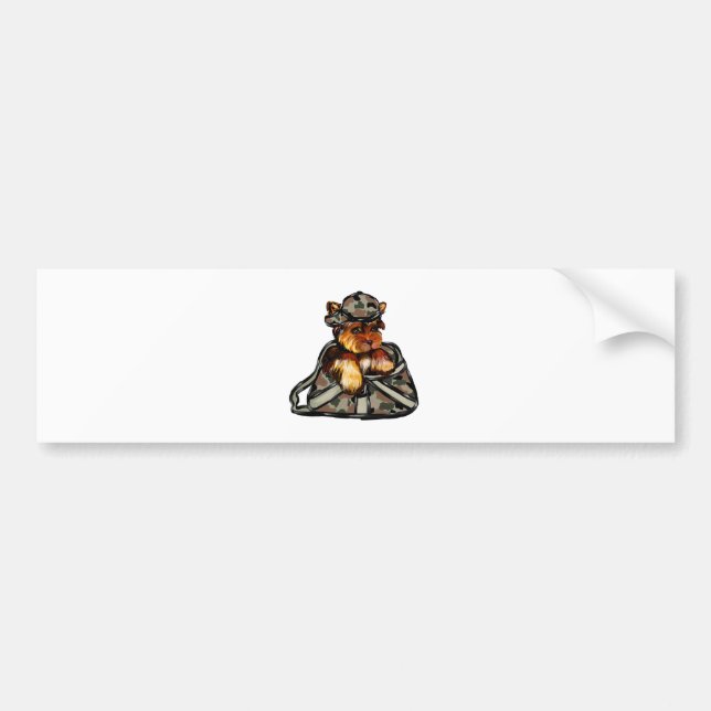 AUTOCOLLANT DE VOITURE YORKIE POO (Devant)