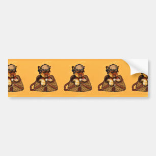 AUTOCOLLANT DE VOITURE YORKIE POO
