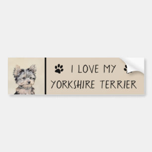 Autocollant De Voiture Yorkshire Terrier Puppy Peinture Chien original