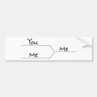 Autocollant De Voiture "You Vs. Me" Marche Bracket style folie