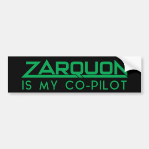 Autocollant De Voiture "ZARQUON EST MON CO-PILOTE" Funny H2G2
