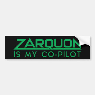 Autocollant De Voiture "ZARQUON EST MON CO-PILOTE" Funny H2G2