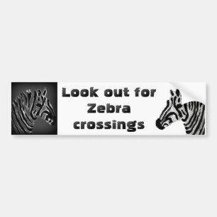 Autocollant De Voiture Zebra Print Grandes noir et blanc