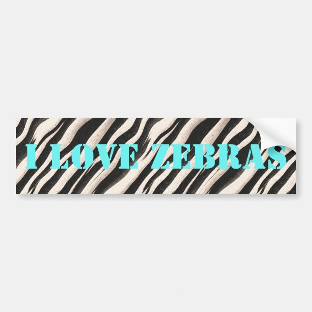 Autocollant De Voiture Zebra raye une texture transparente + vos idées (Devant)