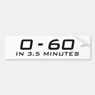 Autocollant De Voiture Zéro À Soixante En 3,5 Minutes