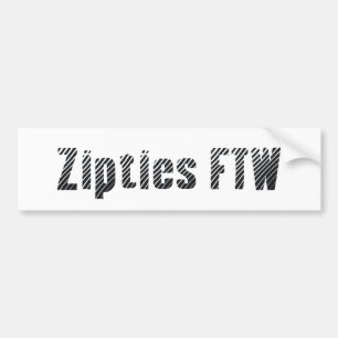 Autocollant De Voiture Zipties FTW [adhésif pour pare-chocs]