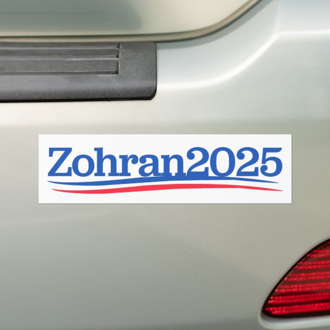 Autocollant De Voiture Zohran Mamdani Mayor NYC 2025 (En voiture)