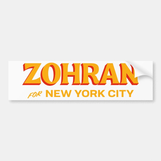 Autocollant De Voiture Zohran Mamdani pour le maire de New York (Devant)