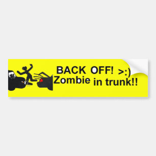 Autocollant De Voiture Zombi dans le tronc