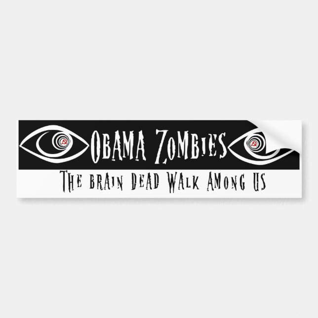 Autocollant De Voiture Zombi d'Obama (Devant)