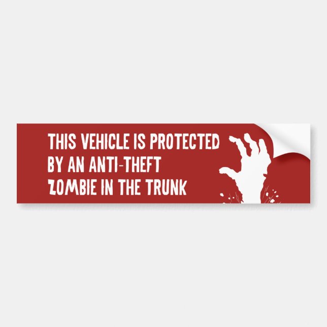 Autocollant De Voiture Zombie anti-vol (Devant)