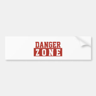 Autocollant De Voiture Zone de danger / Minimaliste Moderne Rouge Blanc U