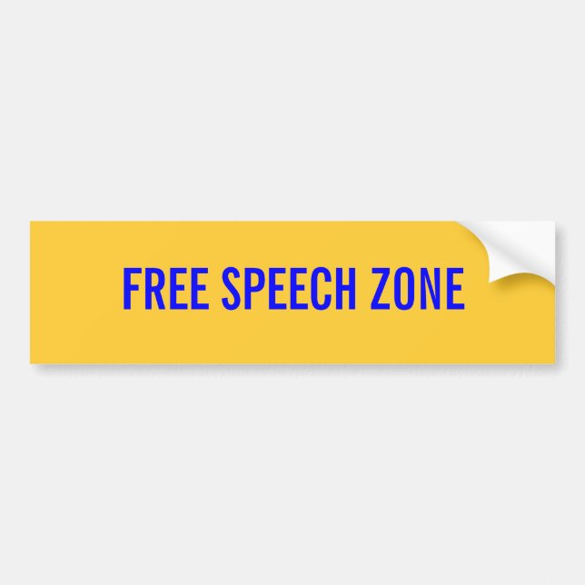 AUTOCOLLANT DE VOITURE ZONE DE LIBERTÉ DE PAROLE (Devant)