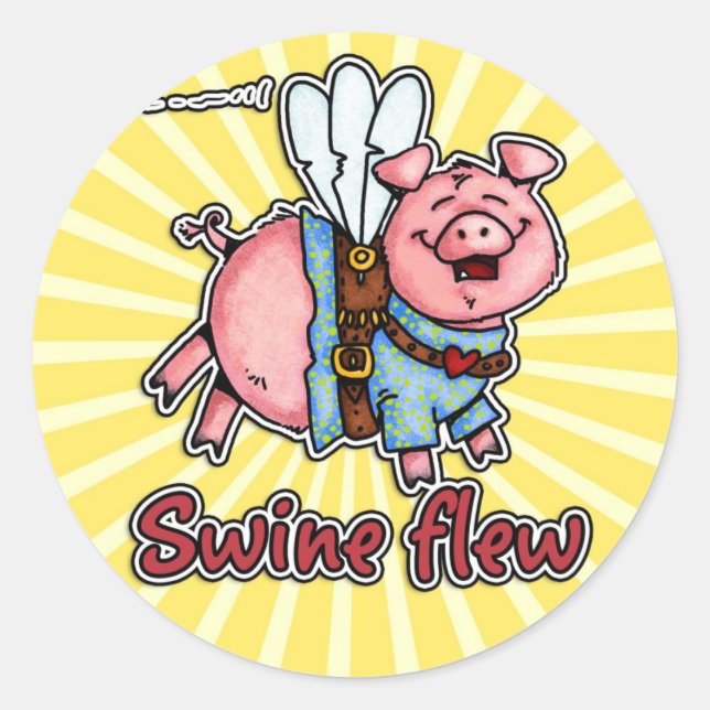 autocollant de vol de porc (Devant)