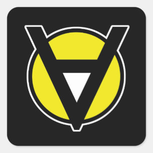 Autocollant de Voluntaryist avec la coupe blanche