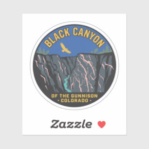 Autocollant de voyage Black Canyon Colorado