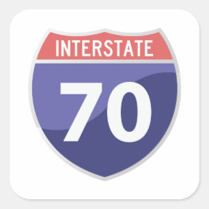Autocollant de voyage de l'autoroute Interstate 70