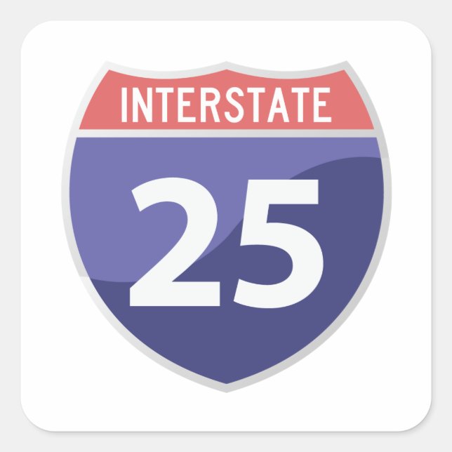 Autocollant de voyage de l'Interstate 25 (I-25) (Devant)