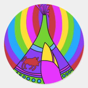 Autocollant de voyage de temps de Tipi