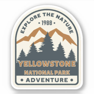 Autocollant de voyage du parc national Yellowstone