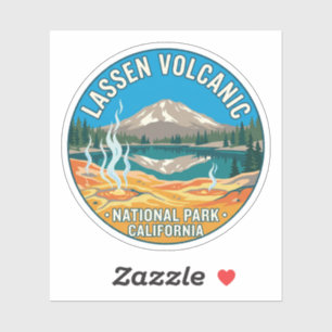 Autocollant de voyage du parc volcanique de Lassen