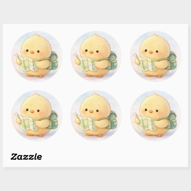 Autocollant de voyage mignon Alma Chick (Feuille)