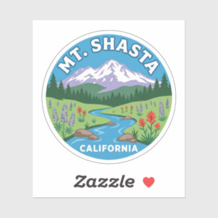 Autocollant de voyage Mt Shasta Californie