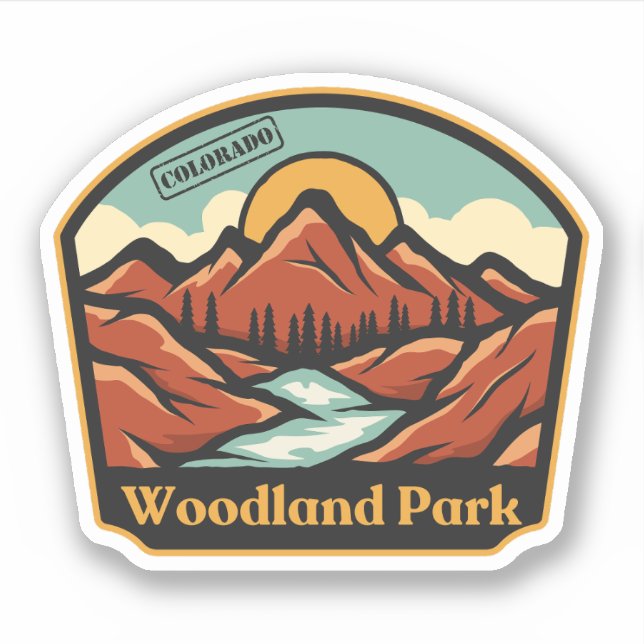 Autocollant de Woodland Park, Colorado (Devant)