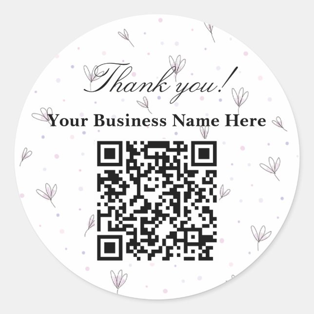Autocollant de wrapping de cadeau rond code QR pro (Devant)