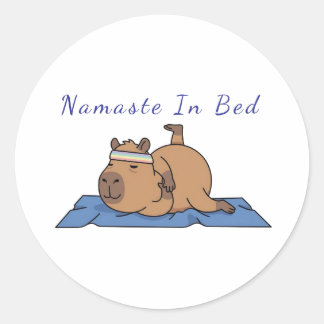 Autocollant de yoga de capybara drôle – Namasté au