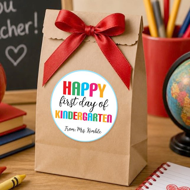 Autocollant d'école maternelle coloré (Créateur téléchargé)