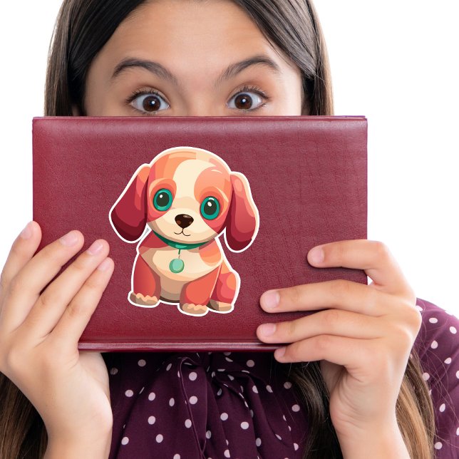 Autocollant décoratif à chiot mignon (Créateur téléchargé)