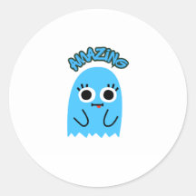 Autocollant découpé Amazing Blue Ghost Cartoon